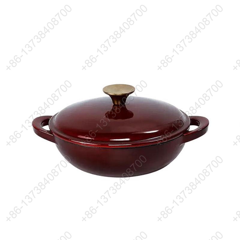 Cast Iron Enameled Casserole Pot Non-Stick Metal Cookware For Stew Pot and Enamel Casserole Pot