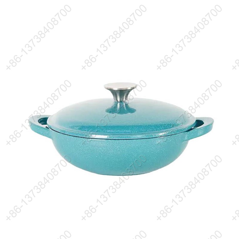 Cast Iron Enameled Casserole Pot Non-Stick Metal Cookware For Stew Pot and Enamel Casserole Pot