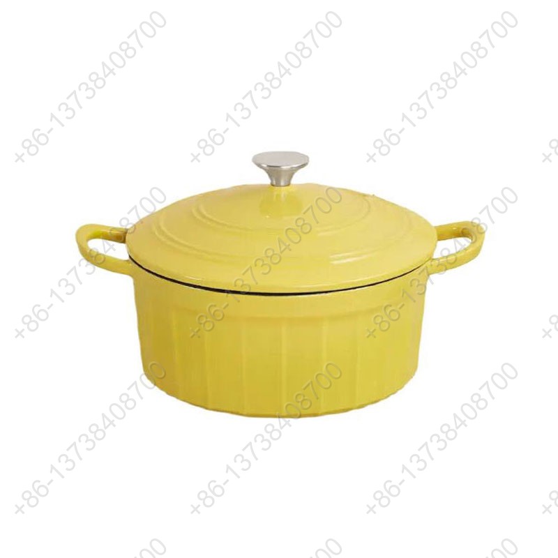 Enameled Cast Iron Covered Dutch Oven Colorful Enamel Coating Cast Iron Casserole with Lids