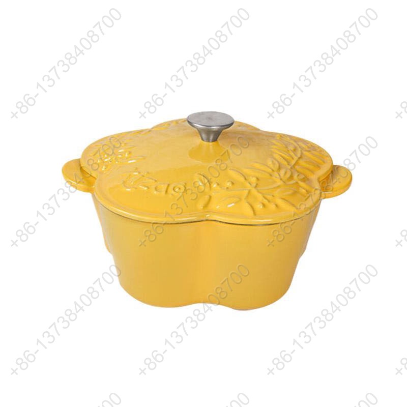 Enameled Cast Iron Covered Dutch Oven Colorful Enamel Coating Cast Iron Casserole with Lids