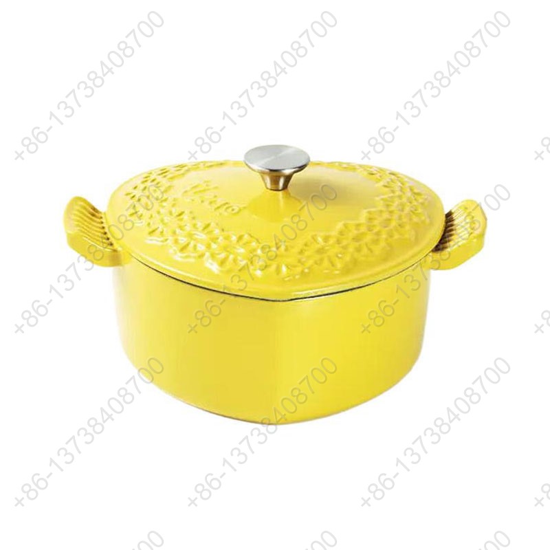 Enameled Cast Iron Covered Dutch Oven Colorful Enamel Coating Cast Iron Casserole with Lids