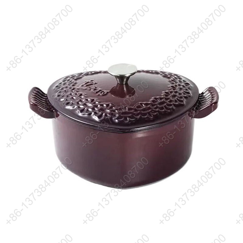 Enameled Cast Iron Covered Dutch Oven Colorful Enamel Coating Cast Iron Casserole with Lids