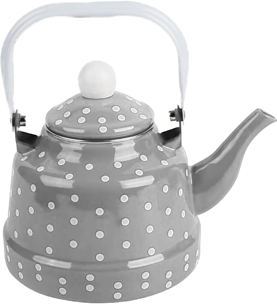 1.1L Colorful Enamel Kettle With Dot Decals