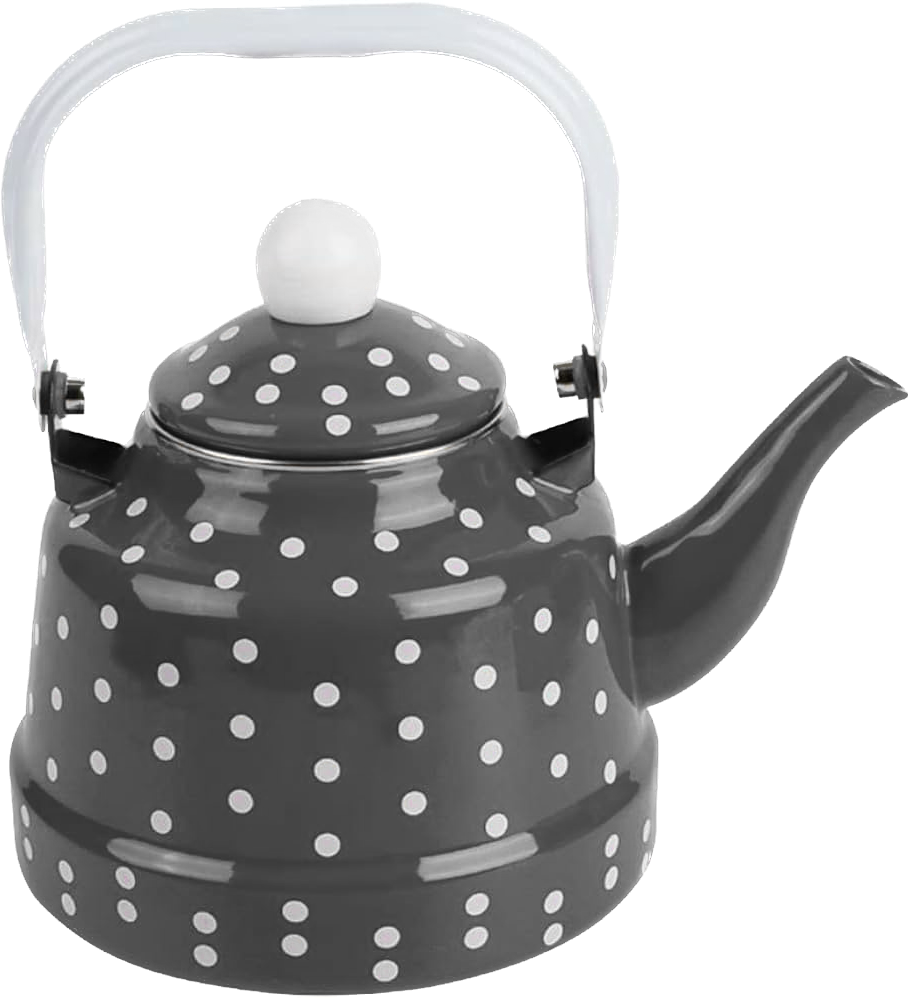 1.1L Colorful Enamel Kettle With Dot Decals
